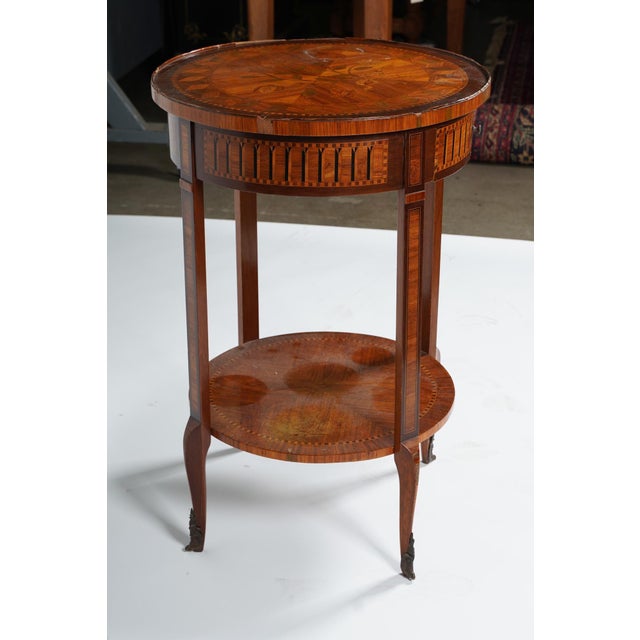 Antique Late 19th Century French Louis Xv Style Marquetry Occasional Table For Sale - Image 10 of 12