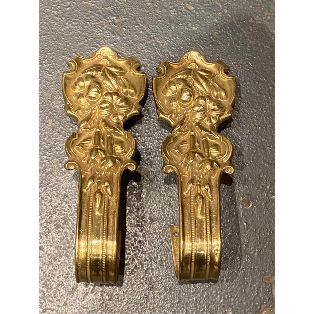 9" tall 3.5" wide Good condition These Tie-Back Hooks add a touch of timeless elegance and sophisticated charm to any...