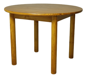 Scandinavian Round Pine Dining Table, 1970s