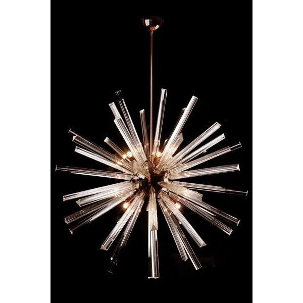 Round ball with molded Murano spires, set up Round with spires of equal length, dimensions as shown but can be adjusted...