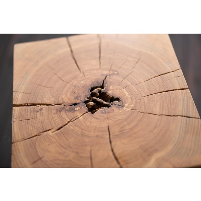 Beech Solid Wood Cube Side Table For Sale - Image 16 of 18