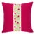 Schumacher Ashoka 18" Pillow in Magenta & Leaf For Sale