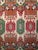 19th Century Vintage Persian Tehran Area Rug, Hand-Knotted Wool & Silk, Allover Geometric Pattern, Red & Green, 7x10 For Sale - Image 5 of 7