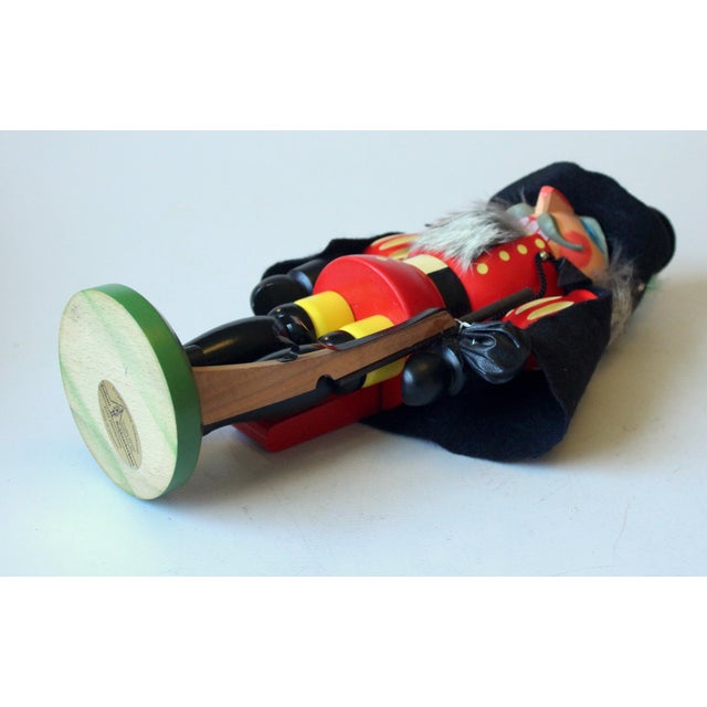 Wood Traditional Original Handmade Wooden Nutcracker by Ulbricht/Erzgebirge - Vintage From the 60s For Sale - Image 7 of 10