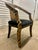 Wood 80s Sculptural Armchairs With Zebra Patterned Wood Frames and Black Suede Upholstery a Pair . For Sale - Image 7 of 12