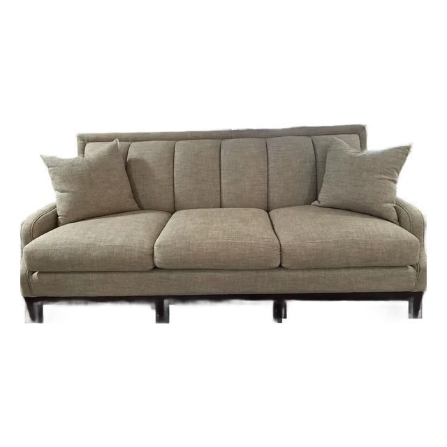 Burton James Channel Back Sofa For Sale
