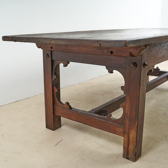 TABLE Height: 78 Width: 250 Depth: 96 This piece is attributed to the mentioned designer/maker. It has no attribution mark...