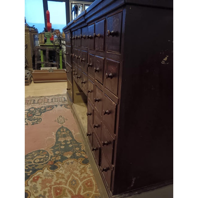 Pharmacy Display Cabinet and Drawer Counter, Late 19th Century For Sale - Image 17 of 18