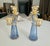 Traditional Pair Murano Venetian Blue & Gold Glass Angel Candle Holders For Sale - Image 3 of 12