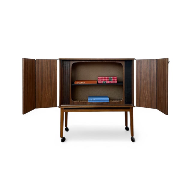 This used to come with a television set inside, but it has been removed since and reworked into a cabinet for storage.