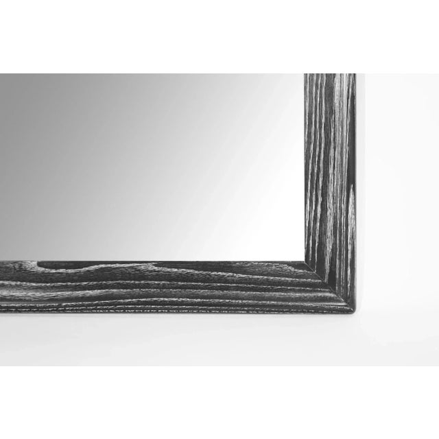 Modernist Limed Oak Rectangular Mirror, Circa 1960s For Sale In New York - Image 6 of 9