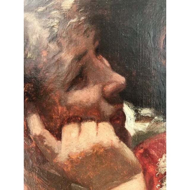 La Lecture, Pre-1800, Oil on Canvas For Sale - Image 4 of 10