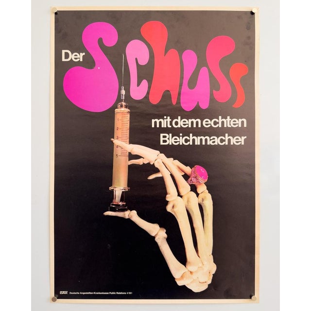 The Shot with the Real Bleach Original Industrial Poster, 1970 For Sale - Image 3 of 9