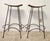 classically mid century modern, pair of barstools attributed to designer Arthur Umanoff, made by Raymor in the 1950s,...