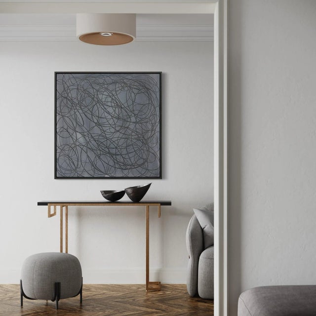 Part of The Curious Collection, a collection of paintings with layering and circular (gestural) line movement. A journey...