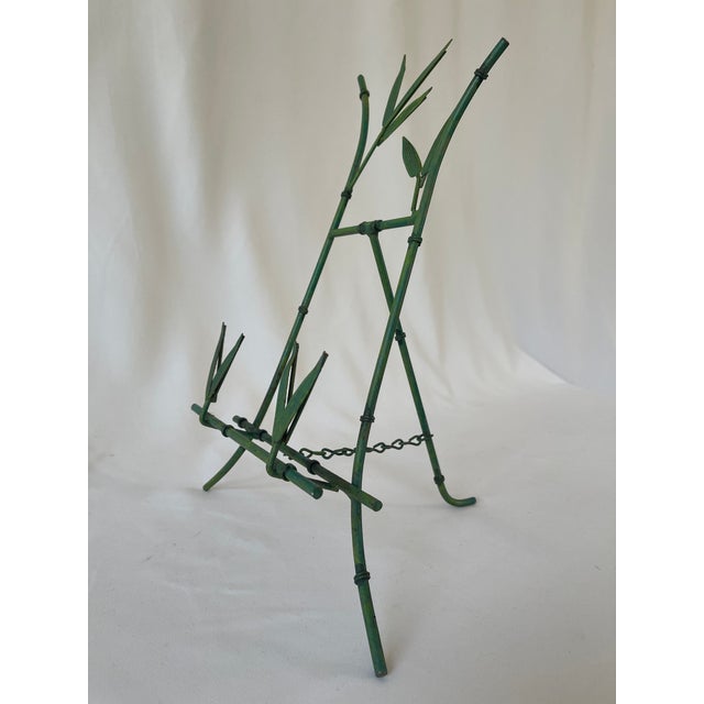 Hollywood Regency Faux Bamboo Metal Picture Frame Tabletop Easel For Sale In Jacksonville, FL - Image 6 of 10
