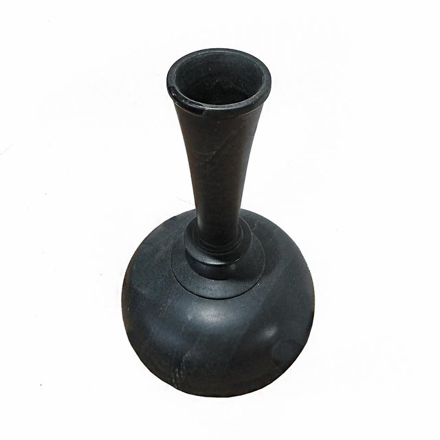 Mid 20th Century Black Marble Vase For Sale - Image 4 of 12