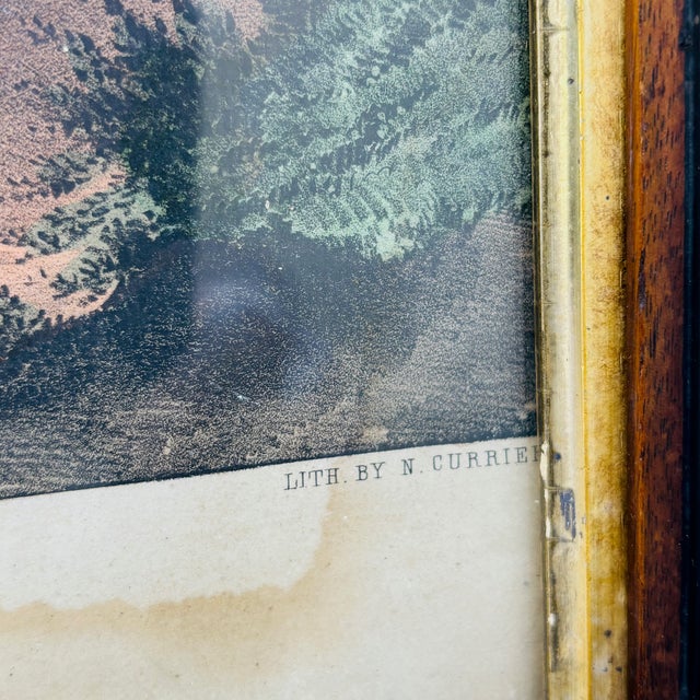 Late 1900s N Currier Framed Lithograph: "American Country Life May Morning" Reproduction For Sale - Image 11 of 18