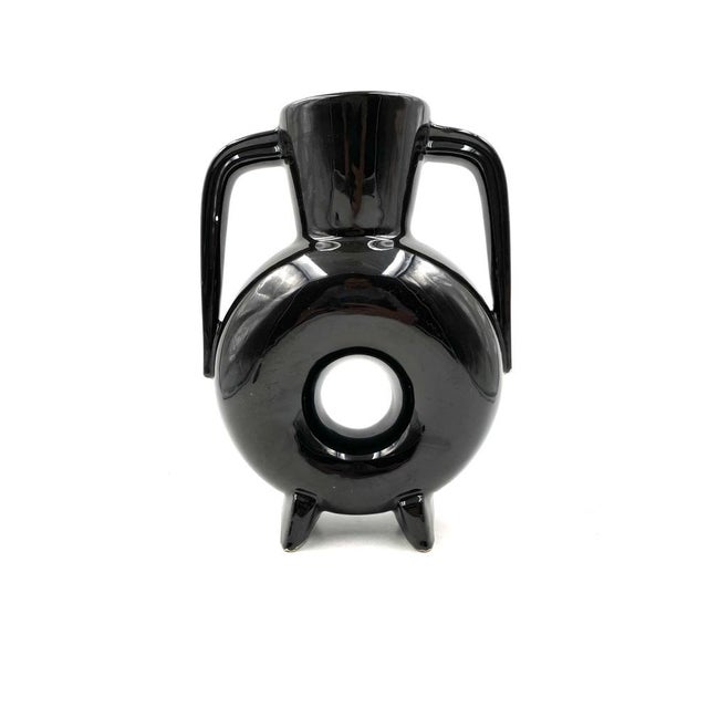 Organic Black Ceramic Vase, France, 1970s For Sale - Image 13 of 18