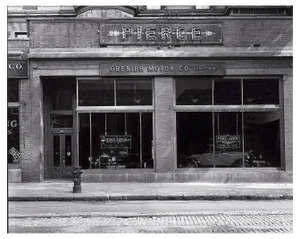 Pierce Arrow, Car Dealers Shop Window, 1925, Paper