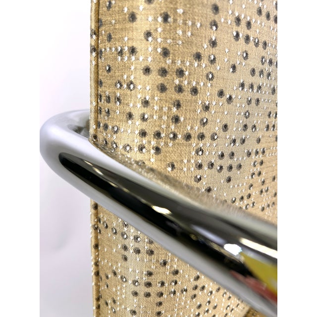 Chrome Tubular Chair by Ludwig Mies van der Rohe for Knoll. These Brno armchairs celebrate the classic tubular design of...