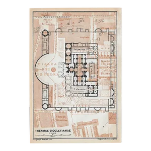 1910 Baths of Diocletian Map