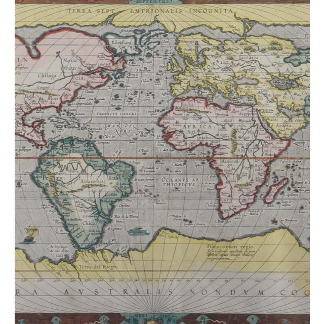 Illustration Typus Orbis Terrarum - The World Map of Abraham Ortelius (1570) For Sale - Image 3 of 3