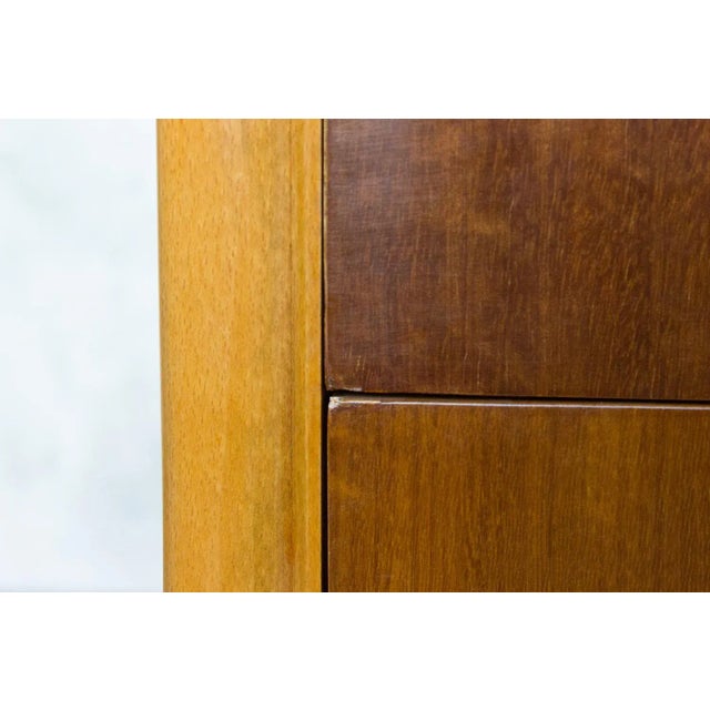 Pair of French Mid-Century Mahogany Veneered Nightstands With Original Hardware For Sale - Image 12 of 13