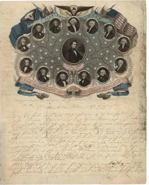 American Stationary with Manuscript Letter, 1854, Paper