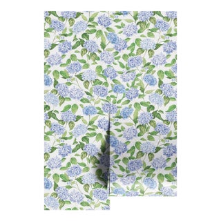 Hydrangea Blooms Floral Grasscloth Wallpaper by House Party | Nikko Blue | 6 Yards For Sale