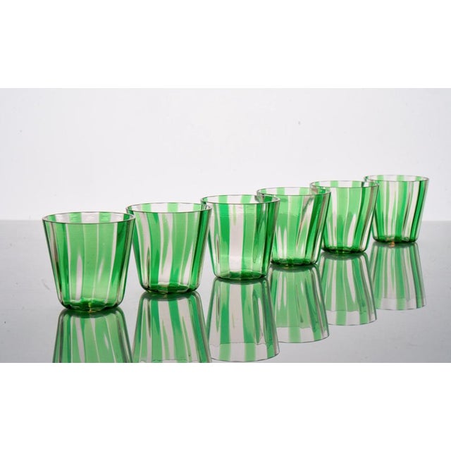 Italian Crystal Glasses by Mariana Iskra, 2004, Set of 6 For Sale - Image 7 of 8