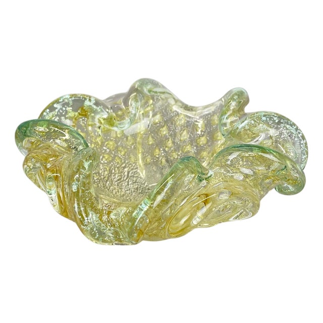 Murano Glass Flakes Bowl or Ashtrayby Barovier & Toso, Italy, 1970s For Sale
