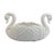 This is a beautiful vintage Italian ceramic planter in a double swan form. Two arched swans frame a central bowl, with...