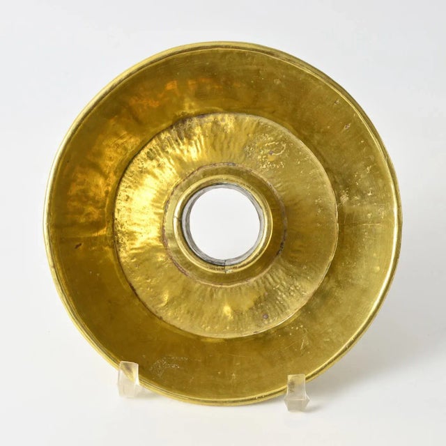 Swedish Gold Brass Candleholder For Sale - Image 6 of 11