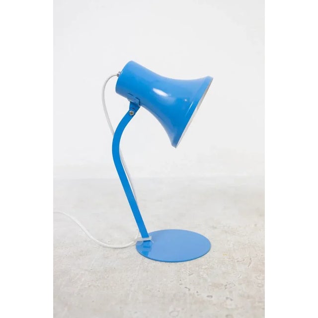 Small Vintage Blue Table Lamp, 1960s For Sale - Image 6 of 6