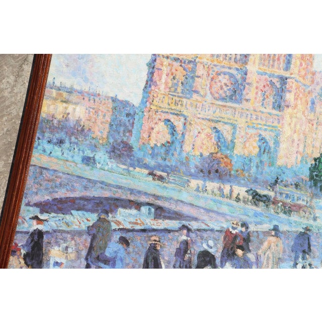 Impressionist 1986 Original Print "Le Quai Saint-Michel Et Notre-Dame", Maximilien Luce, Musée D'Orsay, Paris, France For Sale - Image 3 of 13