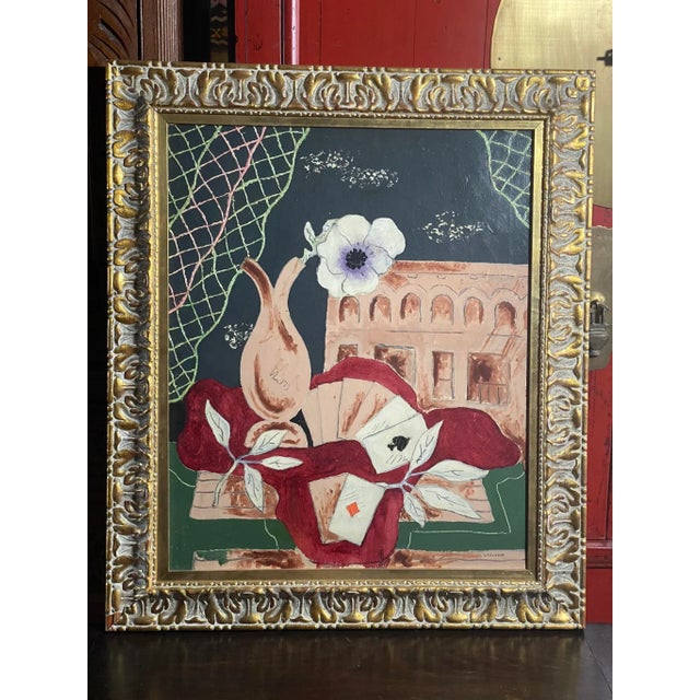 1940’s Mid Century Jean Francis Laglenne Oil Painting For Sale - Image 11 of 13