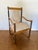 Vintage 1970s bamboo and chrome arm lounge chair, upholstered. Can be used as a captains chair or accent chair. Also...