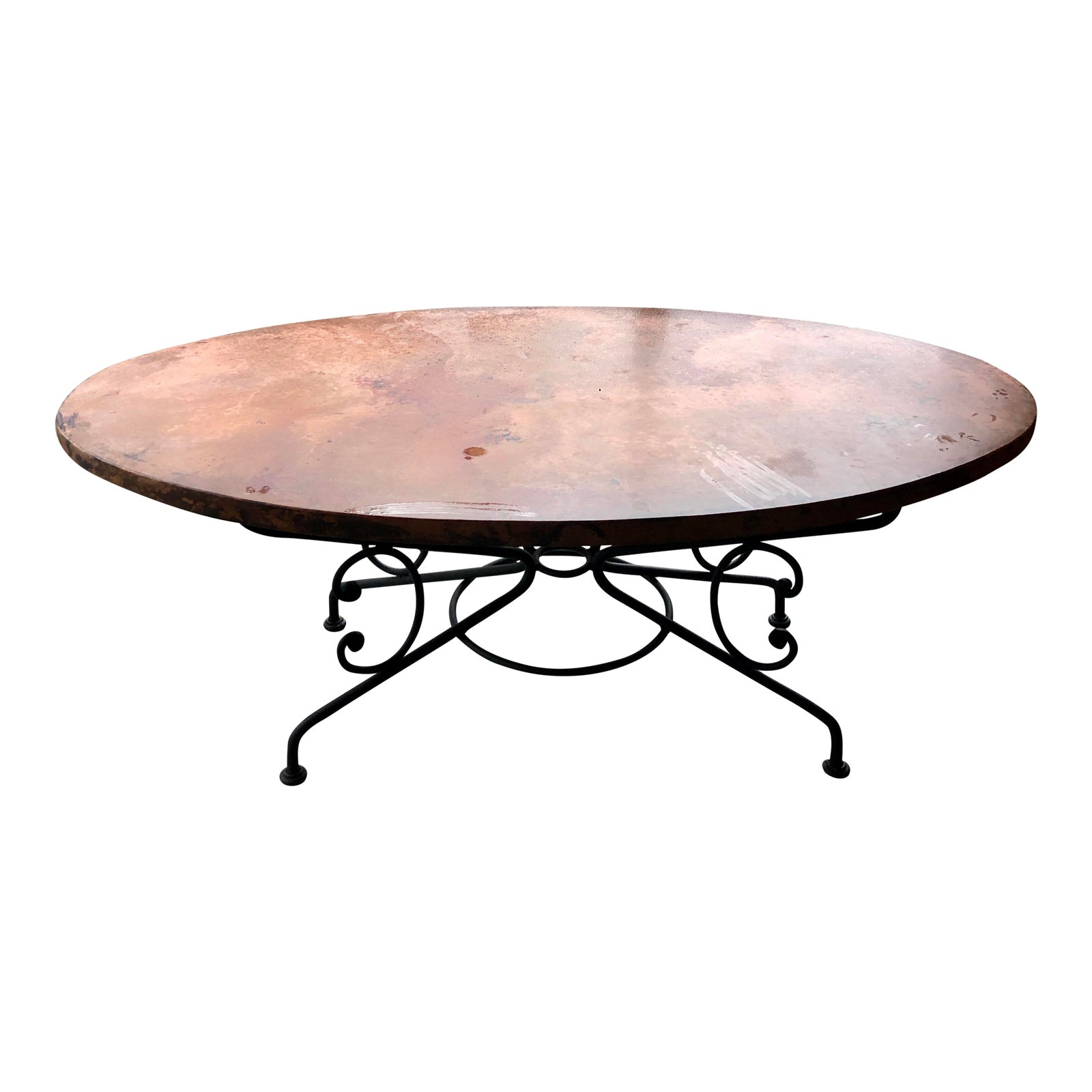 Arhaus Copper Top Dining Table Chairish