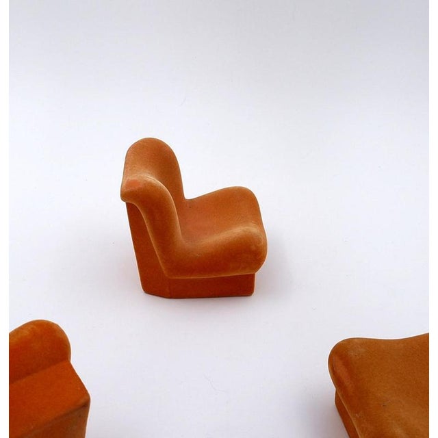 Mini Doll Furga Chairs and Ottoman for Lucia Furniture, Italy, 1960s, Set of 4 For Sale - Image 4 of 9