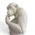 Vintage Italian Glazed Terracotta Monkey Sculpture in Contemplative Pose For Sale In Los Angeles - Image 6 of 12