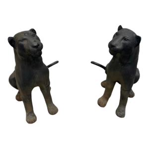 A Vintage Pair of Sculptures of Panthers