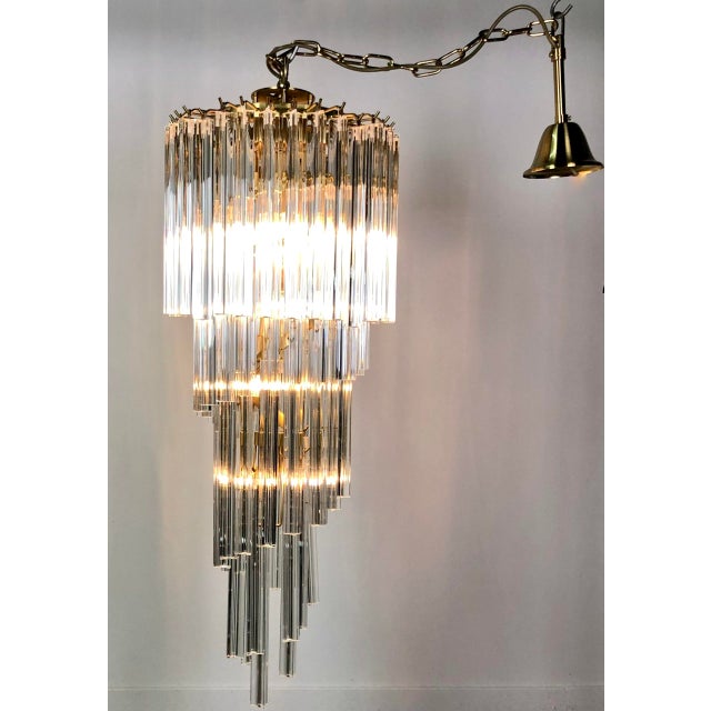 Murano Glass Cascading Chandelier, 1980s For Sale - Image 11 of 11