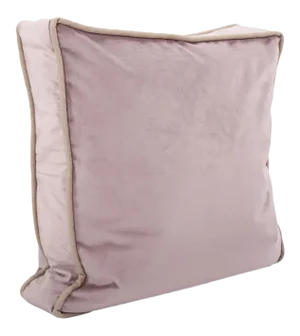 Kenneth Ludwig Chicago Gusseted Bella Rose Velvet Pillow With Contrast Welt