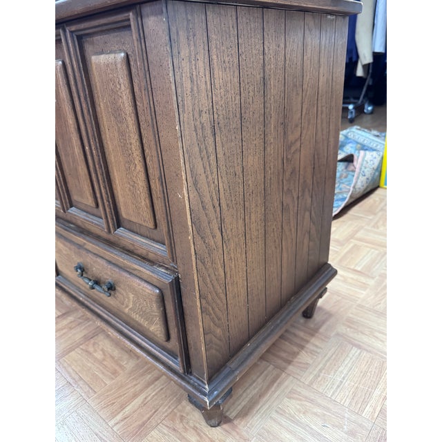 1966 Lane Mediterranean Cedar Chest With Drawer | Raised Panel Pecan Blanket Chest | Aroma-Tite Hope Chest For Sale In San Francisco - Image 6 of 12