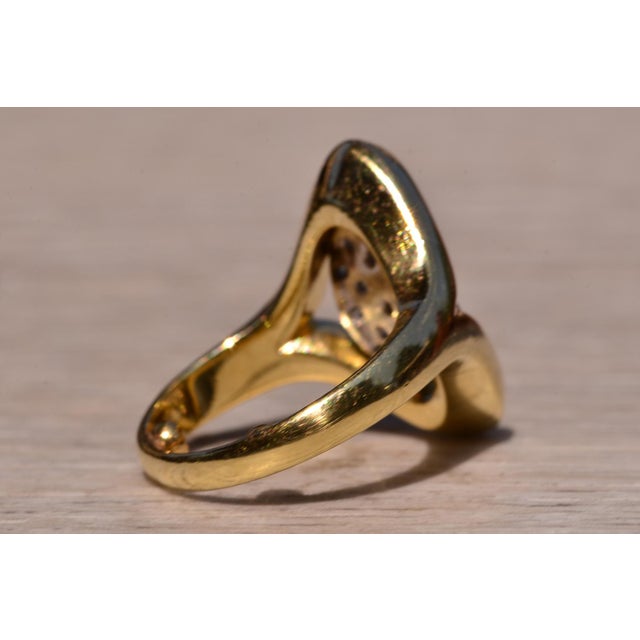 Metal The Tyler Road: Mid Century Modern Two Tone Diamond Ring For Sale - Image 7 of 11