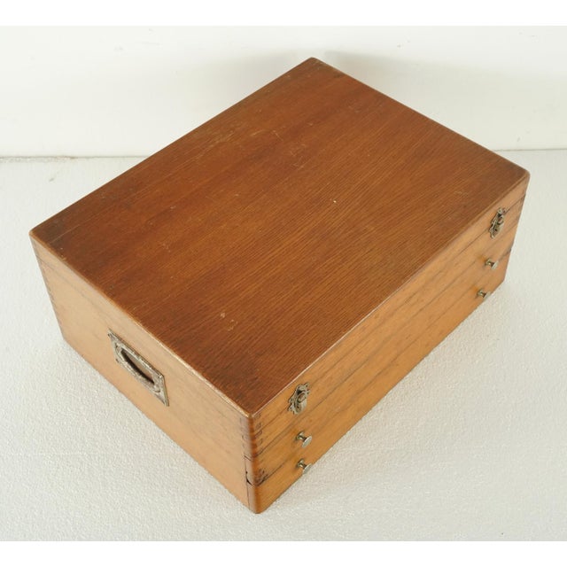 Vintage European Wood Menagère Silverware Storage Chest For Sale - Image 6 of 10