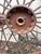 Antique Iron Wagon Wheels - A Pair For Sale - Image 4 of 7