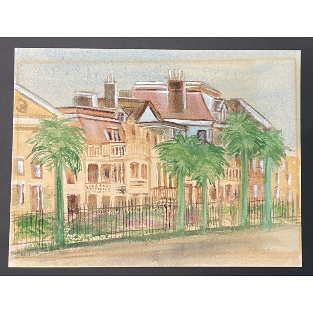 1980s 1986 South Battery Charleston South Carolina Watercolor by Sherry Palombo For Sale - Image 5 of 6