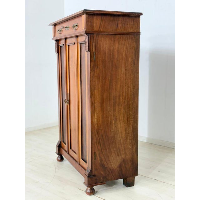 Brown Antique Gründerzeit Cabinet in Wood, 1900 For Sale - Image 8 of 16